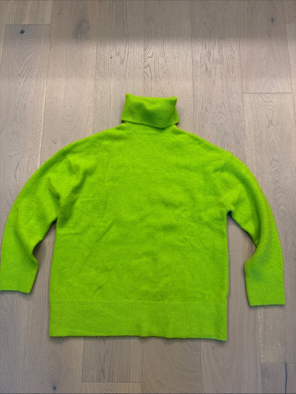Zara Neon Green Turtleneck Sweater